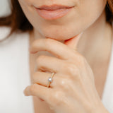 0.12 Carat Diamond Ring in 9ct Yellow Gold and Sterling Silver