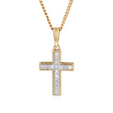 Diamond Cross Pendant in 9ct Yellow Gold