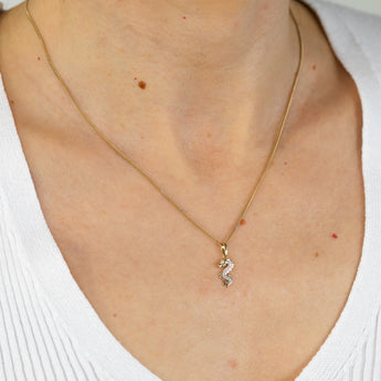 Diamond Dragon Pendant in 9ct Yellow Gold