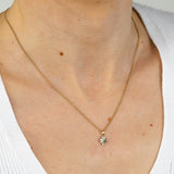 Diamond Heart 4 Leaf Clover Pendant in 9ct Yellow Gold