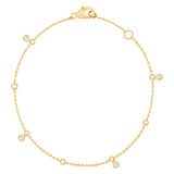 4 Diamonds Fancy Bracelet in 9ct Yellow Gold