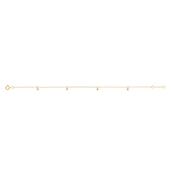 4 Diamonds Fancy Bracelet in 9ct Yellow Gold