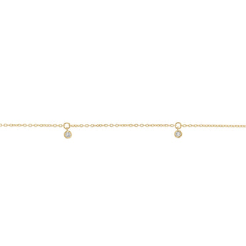 4 Diamonds Fancy Bracelet in 9ct Yellow Gold