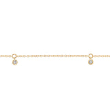 4 Diamonds Fancy Bracelet in 9ct Yellow Gold