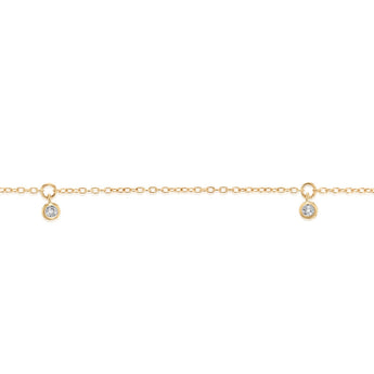 4 Diamonds Fancy Bracelet in 9ct Yellow Gold