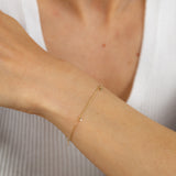 4 Diamonds Fancy Bracelet in 9ct Yellow Gold