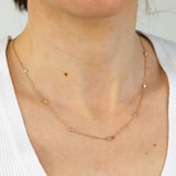 1/2 Carat Diamond Necklace in 9ct Yellow Gold
