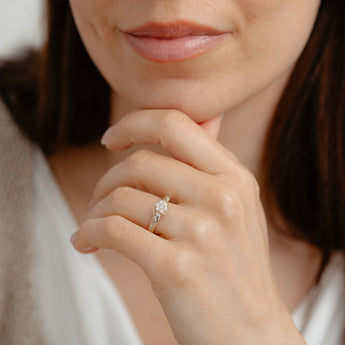 1/3 Carat Diamond 2-Ring Bridal Set in 9ct Yellow Gold