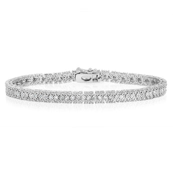 0.95 Carat Diamond 18.5cm Bracelet in Sterling Silver