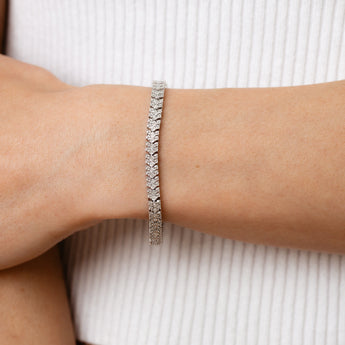 0.95 Carat Diamond 18.5cm Bracelet in Sterling Silver