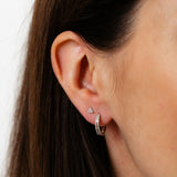 1/5 Carat Diamond Stud and Hoop Earring Set in Sterling Silver
