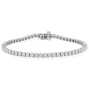 1 Carat Diamond Tennis Bracelet with Brilliant Cut Diamonds in Sterling Silver