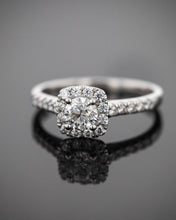 Load image into Gallery viewer, Flawless Cut Platinum Diamond Halo Ring