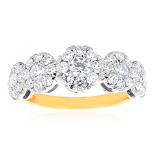 Load image into Gallery viewer, Flawless 1 Carat 9ct Yellow &amp; White Gold Diamond Ring