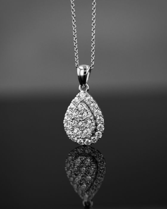 Emerald Bezel Diamond Pendant | Everbrite Jewellery