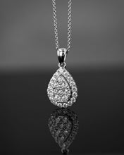 Load image into Gallery viewer, Flawless Cut 1/2 Carat 9ct White Gold Tear Drop Pendant With 45cm Chain