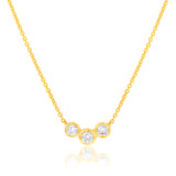 Flawless Cut Trilogy 15 Point Diamond Pendant in 9ct Yellow Gold including Chain