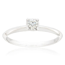 Load image into Gallery viewer, Flawless Cut 18ct White Gold Solitaire Ring With 1/6 Carats Diamond