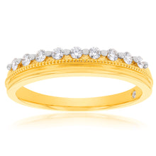 Load image into Gallery viewer, Flawless Cut Diamond Dress Ring in 9ct Yellow Gold