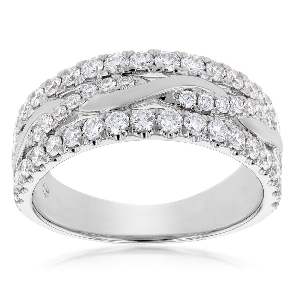 Flawless 1 Carat Dress Ring In 18ct White Gold "Willow"
