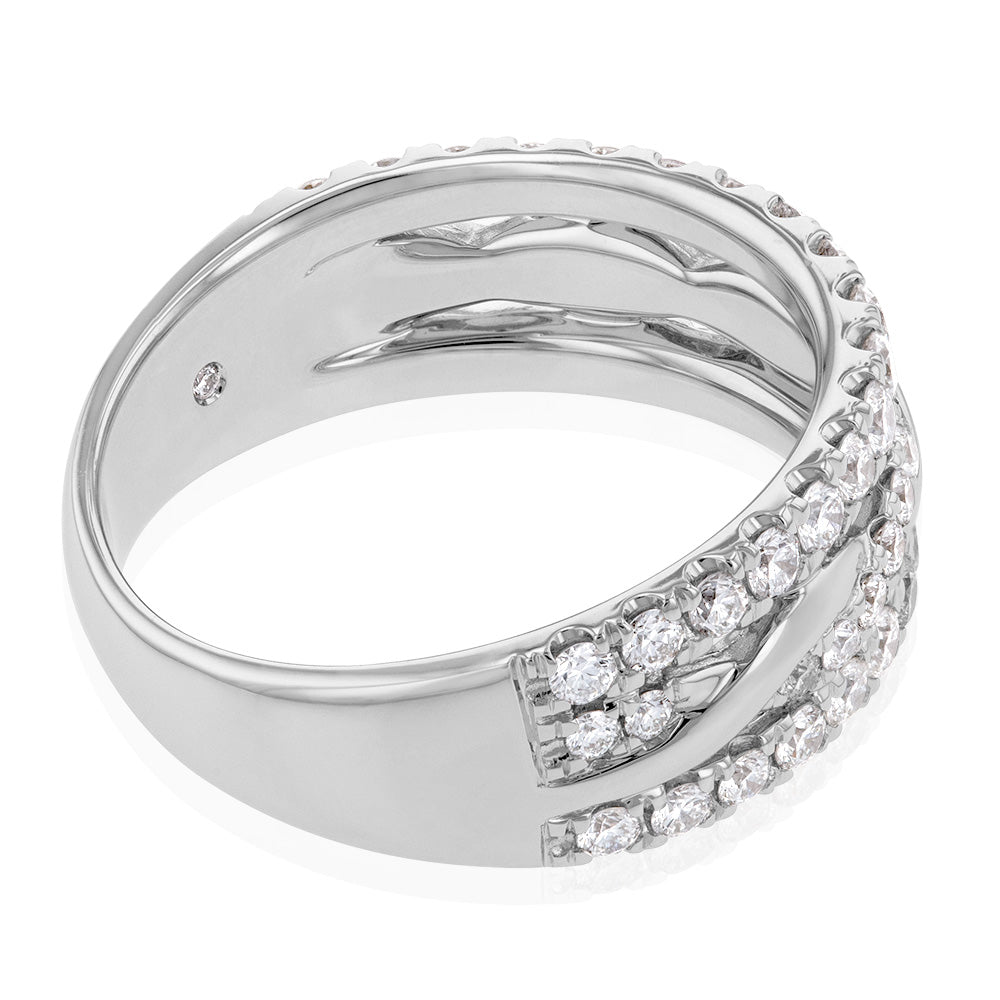 Flawless 1 Carat Dress Ring In 18ct White Gold "Willow"