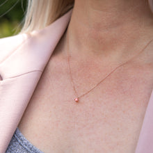 Load image into Gallery viewer, Luminesce Lab Grown Pink Solitaire Diamond Pendant with Chain Included 9ct Rose Gold