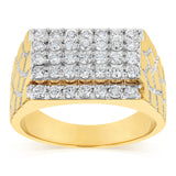 Luminesce Lab Grown 1.50 Carat Diamond Gents Ring in 9ct Yellow Gold