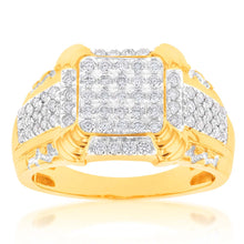Load image into Gallery viewer, Luminesce Lab Grown 1 Carat Diamond Gents Ring in 9ct Yellow Gold