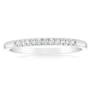 Luminesce Lab Grown Diamond 10-14pt Eternity Ring in 9ct White Gold