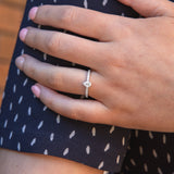 Luminesce Lab Grown Pear Diamond Engagement Ring with 16 Side Diamonds in 18ct WG