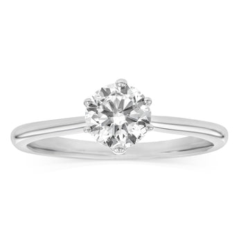 Luminesce Lab Grown 1 Carat Solitaire Ring in 14ct White Gold