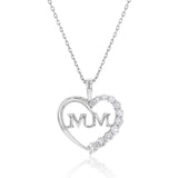 Luminesce Lab Grown 1/4 Carat Diamond Silver Mum Pendant on 45cm Chain