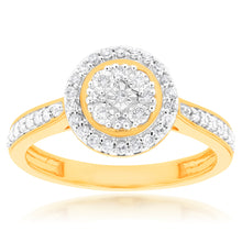 Load image into Gallery viewer, Luminesce Lab Grown Diamond 1/5 Carat Dress Ring in 9ct Yellow Gold