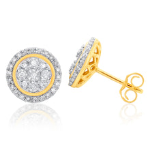 Load image into Gallery viewer, Luminesce Lab Grown Diamond 1/5 Carat Stud Earrings in 9ct Yellow Gold