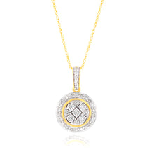 Load image into Gallery viewer, Luminesce Lab Grown Diamond 1/5 Carat Pendant with Chain in 9ct Yellow Gold