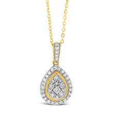 Load image into Gallery viewer, Luminesce Lab Grown Diamond 1/5 Carat Pear Pendant with Chain in 9ct Yellow Gold