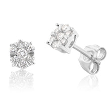 Load image into Gallery viewer, Luminesce Lab Grown Diamond 1/4 Carat Stud Earrings in Silver