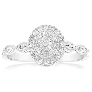 Luminesce Lab Grown Diamond 1/4 Carat Dress Ring in Sterling Silver