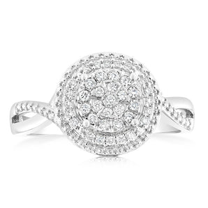 Luminesce Lab Grown Diamond 1/4 Carat Dress Ring in Sterling Silver