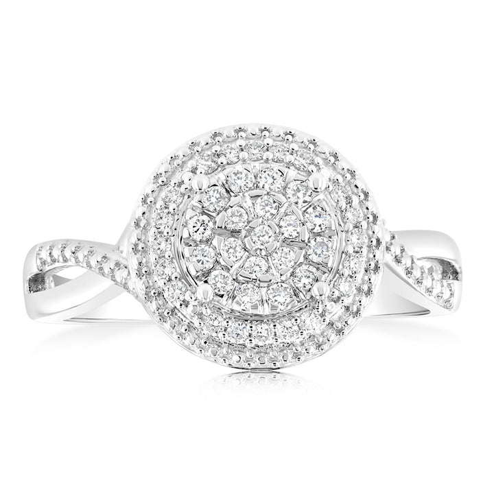 Luminesce Lab Grown Diamond 1/4 Carat Dress Ring in Sterling Silver