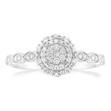 Luminesce Lab Grown 1/4 Carat Diamond Dress Ring in Sterling Silver