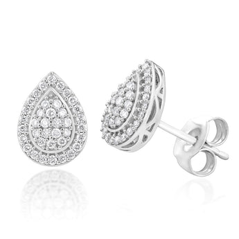 Luminesce Lab Grown 1/4 Carat Diamond Stud Earrings in Sterling Silver