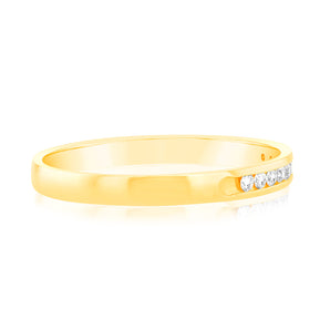 Luminesce Lab Grown Diamond 1/10 Carat Eternity Ring in 9ct Yellow Gold