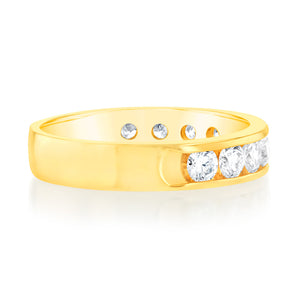 Luminesce Lab Grown Diamond 1 Carat Eternity Ring in 9ct Yellow Gold