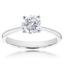 Load image into Gallery viewer, Luminesce Lab Grown 1 Carat Solitaire 4 Claw Engagement Ring in 14ct White Gold