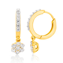 Load image into Gallery viewer, Luminesce Lab Grown 1/2 Carat Diamond Drop Earring in 9ct Yellow Gold