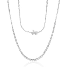 Load image into Gallery viewer, 1/2 Carat Luminesce Lab Grown 45cm Diamond Tennis Necklace in Silver
