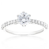 Luminesce Lab Grown 14ct White Gold 1 Carat Diamond Fancy Ring