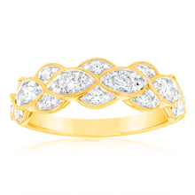 Load image into Gallery viewer, Luminesce Lab Grown Diamond 1/2 Carat Infinity Dress Ring in 9ct Yellow Gold