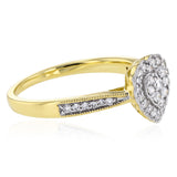 Luminesce Lab Grown 1/4 Carat Heart Diamond Ring in 9ct Yellow Gold